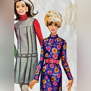 60s Simplicity sewing pattern Groovy dresses